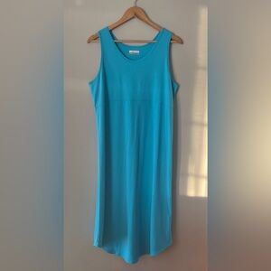 Women’s Columbia Sleeveless Tank Dress Aqua Blue Midi Dress
